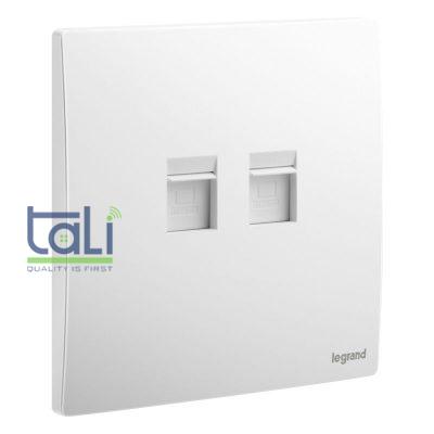 Ổ cắm mạng đôi cat5e Mallia Senses 281164MW